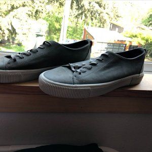 All Saints Grey Leather Sneakers, Size 45